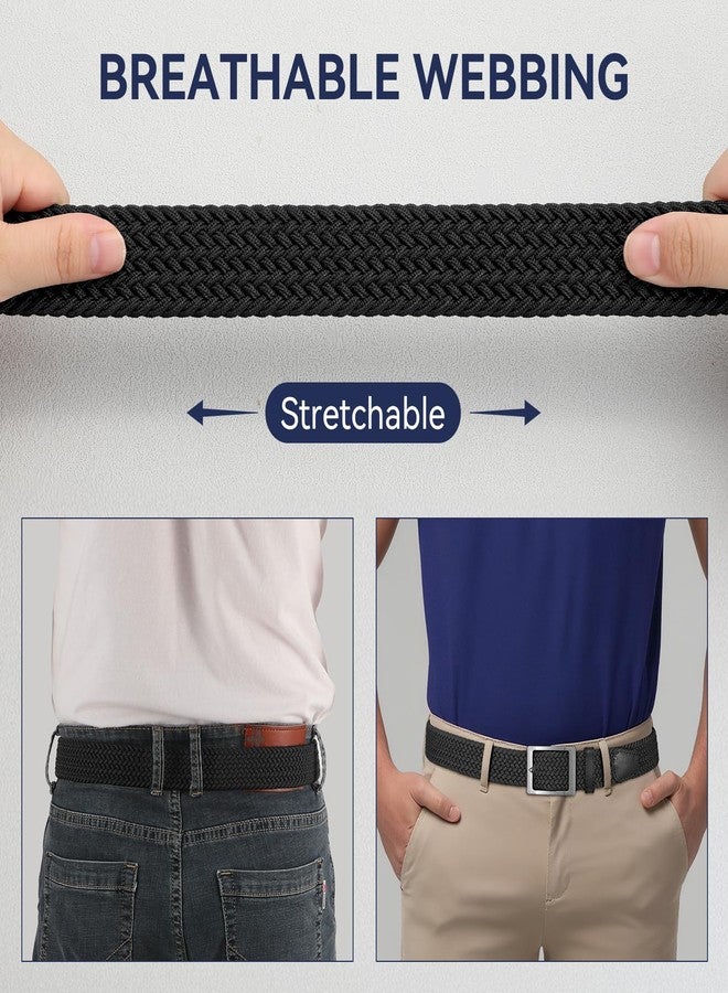 VONMELLI Belt for Men,Mens Gift Stretch Braided Web Belt Elastic for Casual Golf Jeans Pants - Image 5